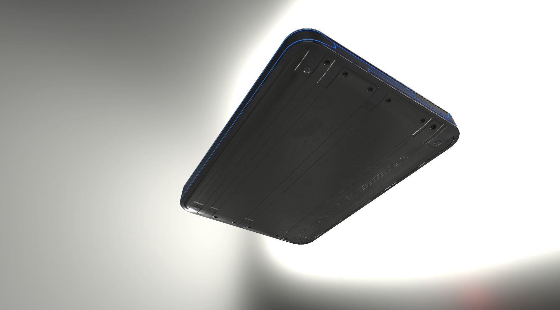 External HDD With USB Cable Rigged Futuristic Version Low-poly 3D model_21