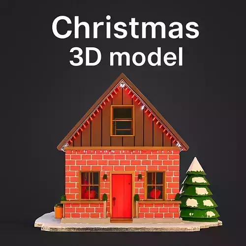 Christmas Gingerbread House  3D Printable Holiday Model