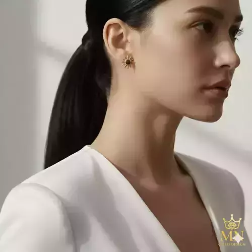 SolarGlow Mini Sun Stud Earrings