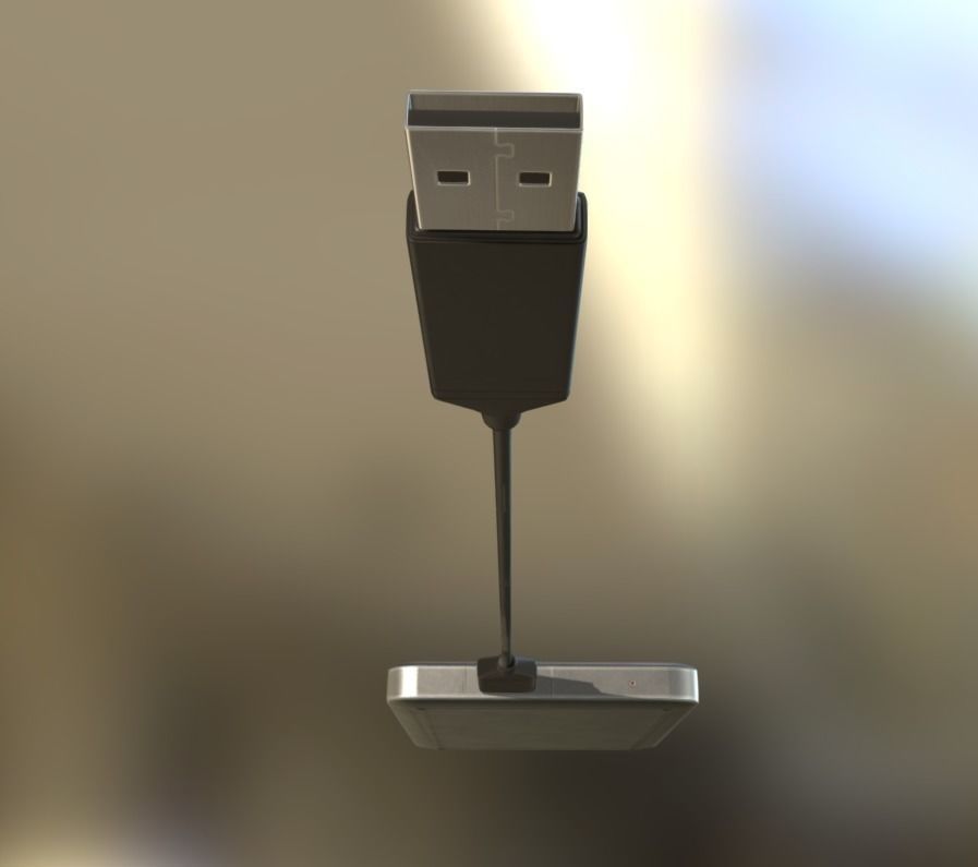 External HDD With Cable Collection Game Ready Low-poly 3D model_101