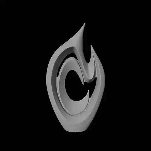 Abstract Flame Sculpture