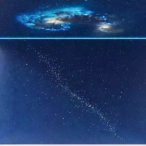 Decorative plaster with a projection of the starry sky