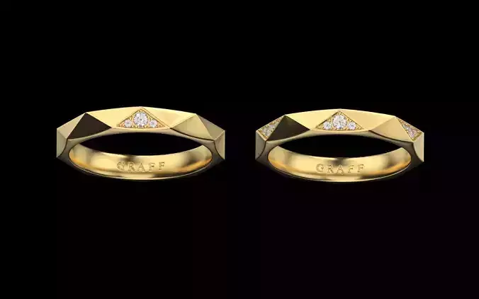 Laurence Graff Signature Faceted Diamond RING 