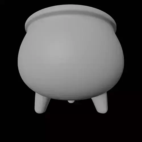 Witch Cauldron Bowl 3D Print Model Fantasy Home Decor
