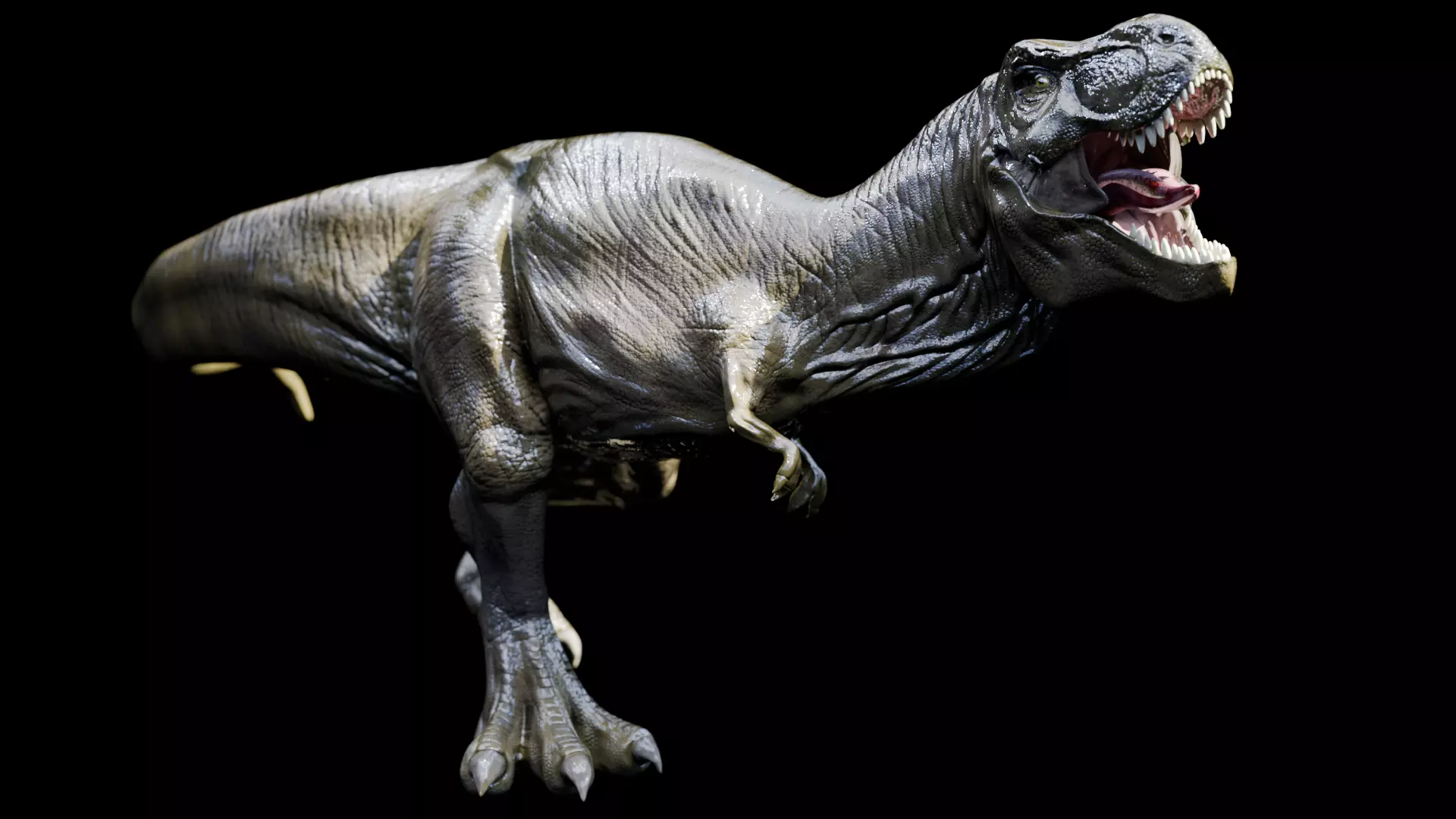 Jurrassic Park Inspired T-rex Blender Low-poly 3D model