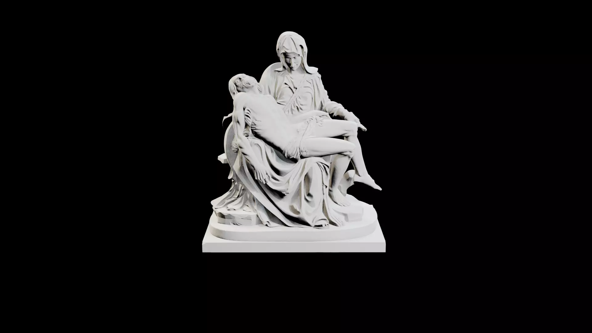 Roman Historic Marble Figure Sculpture Art Print 3D print model