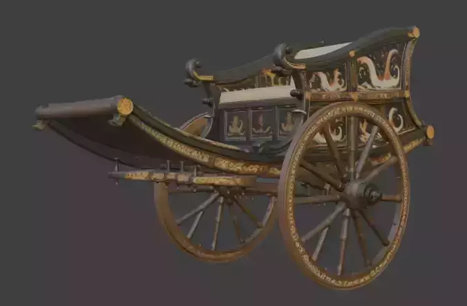 Ornate Historical Carriage 3D Model