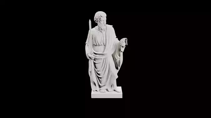 SAINT PAUL THE APOSTLE Statue Figure Print