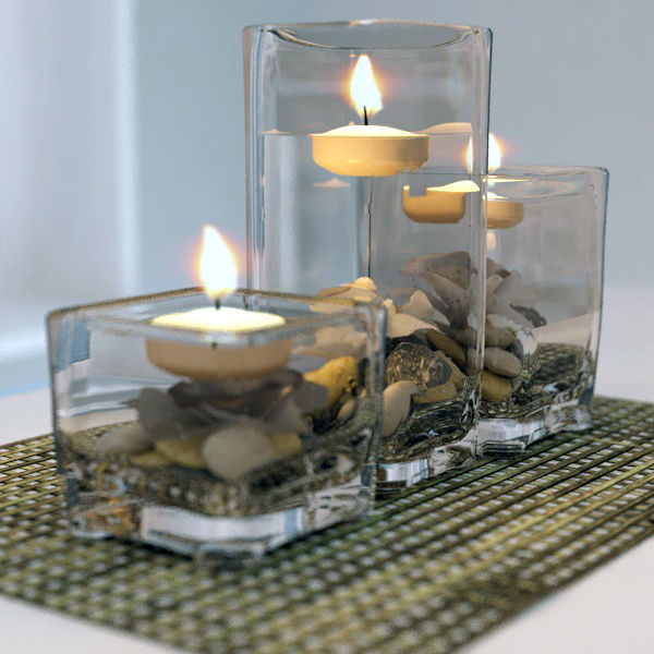 decorative candles Free 3D model_0