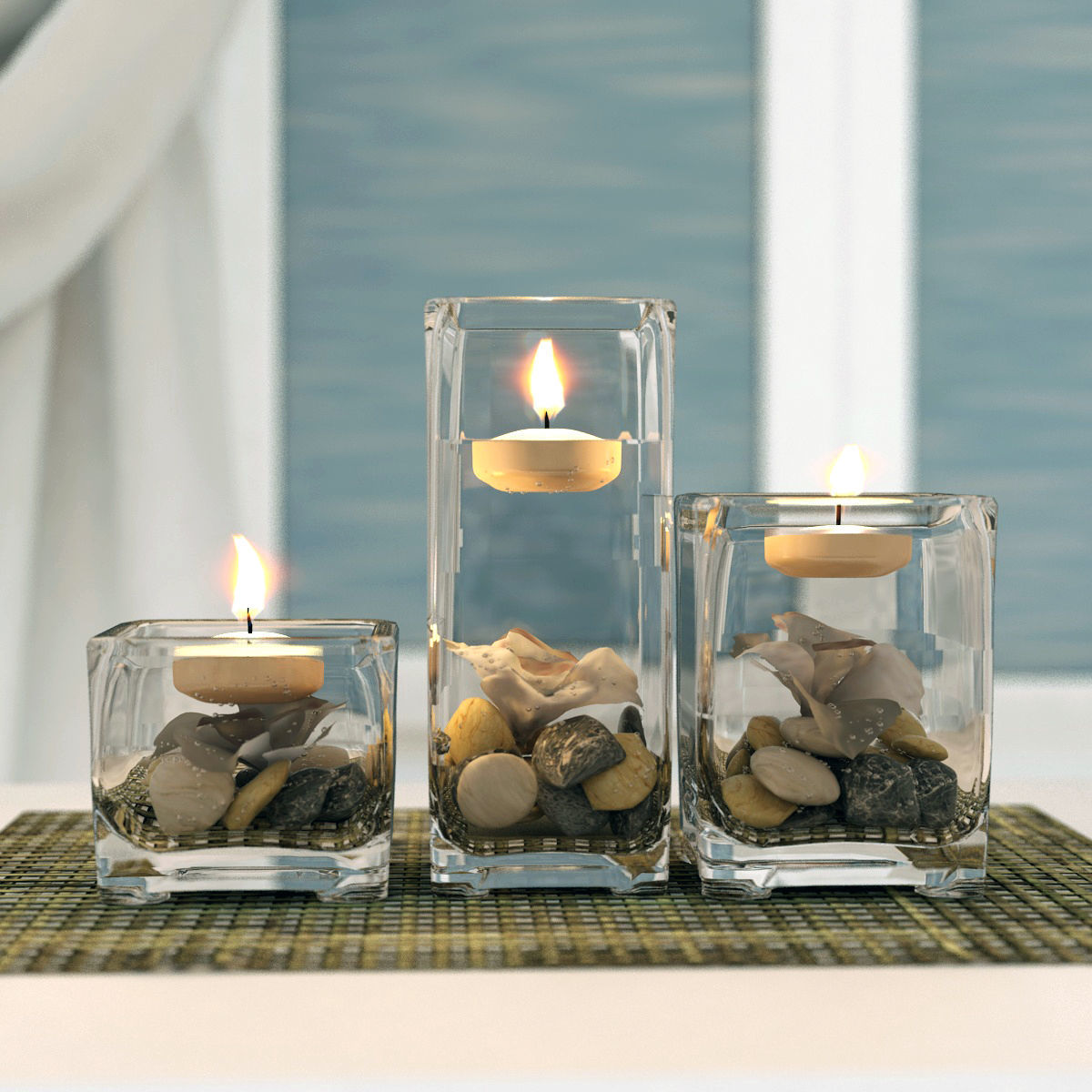 decorative candles Free 3D model_1