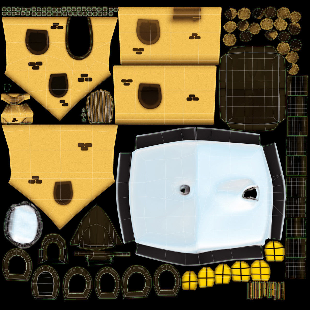 Snow House Low-poly 3D model_12