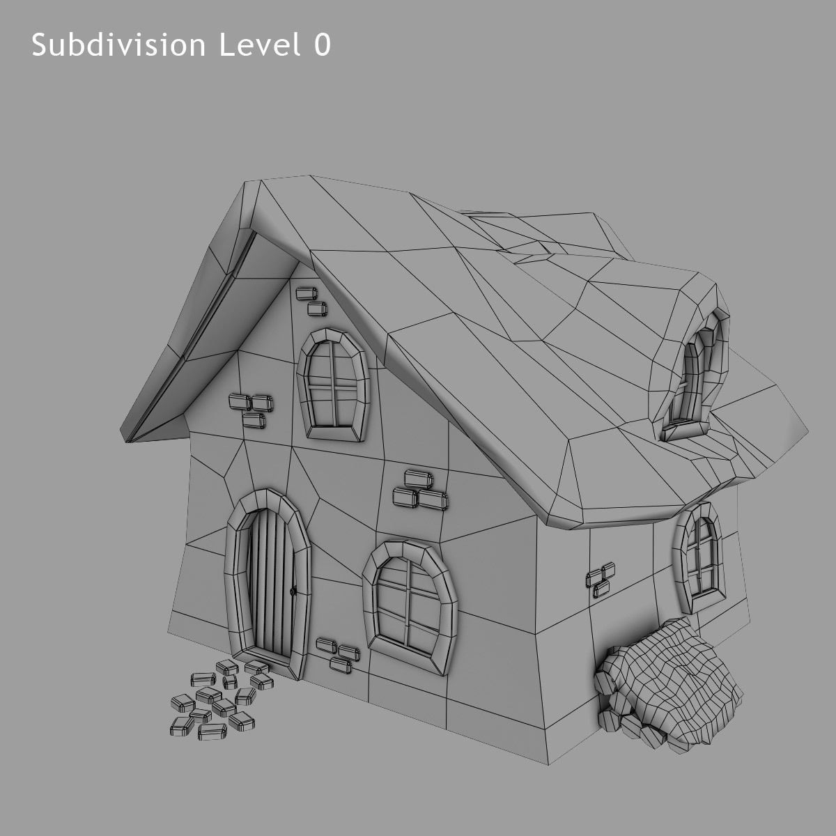Snow House Low-poly 3D model_6