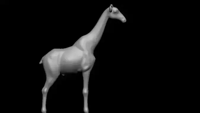 UV Unwrapped Giraffe Base Mesh