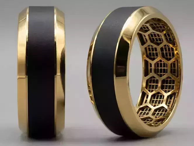 Faceted Ring 4 Sizes STL for Jewelry Casting 3D 