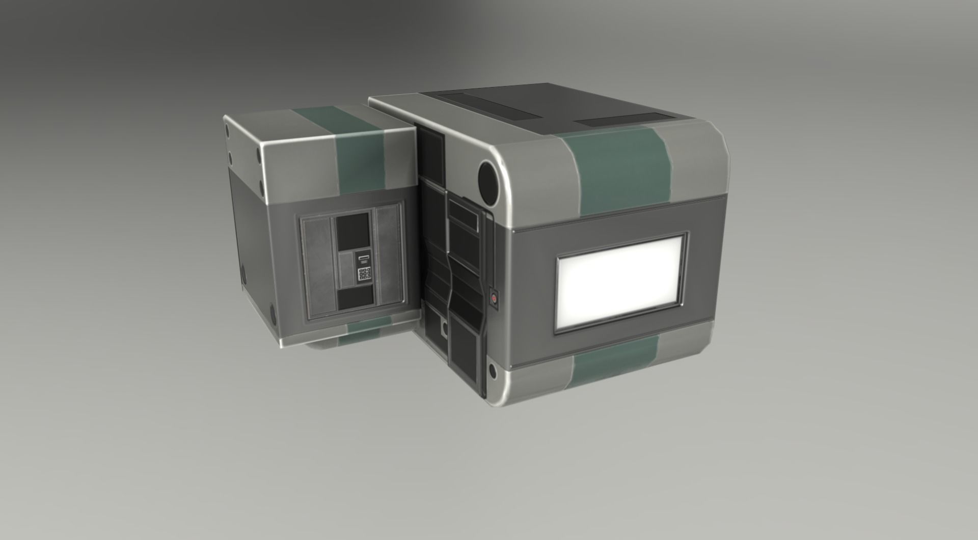 Futuristic Living Module Basic Version Low-poly 3D model_8