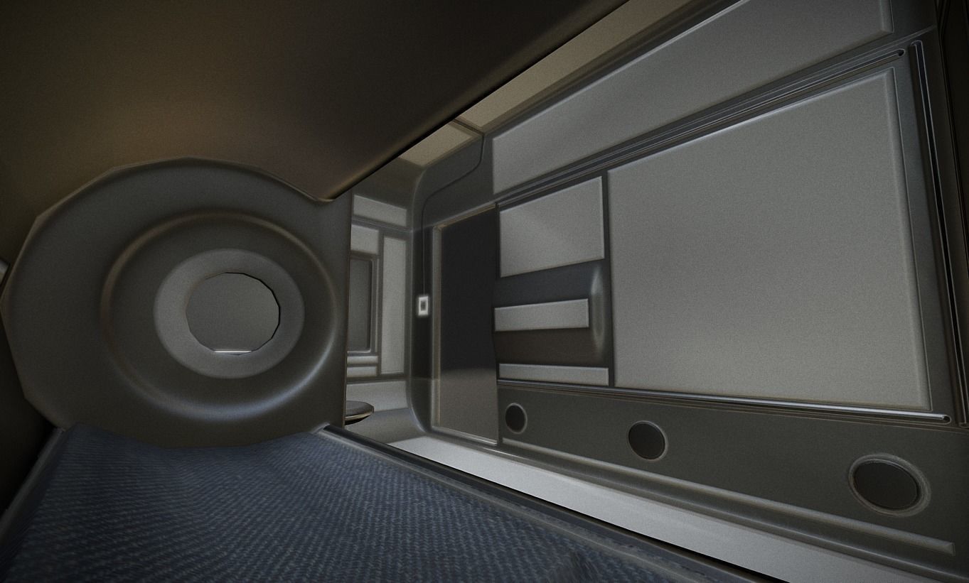 Futuristic Living Module Basic Version Low-poly 3D model_17