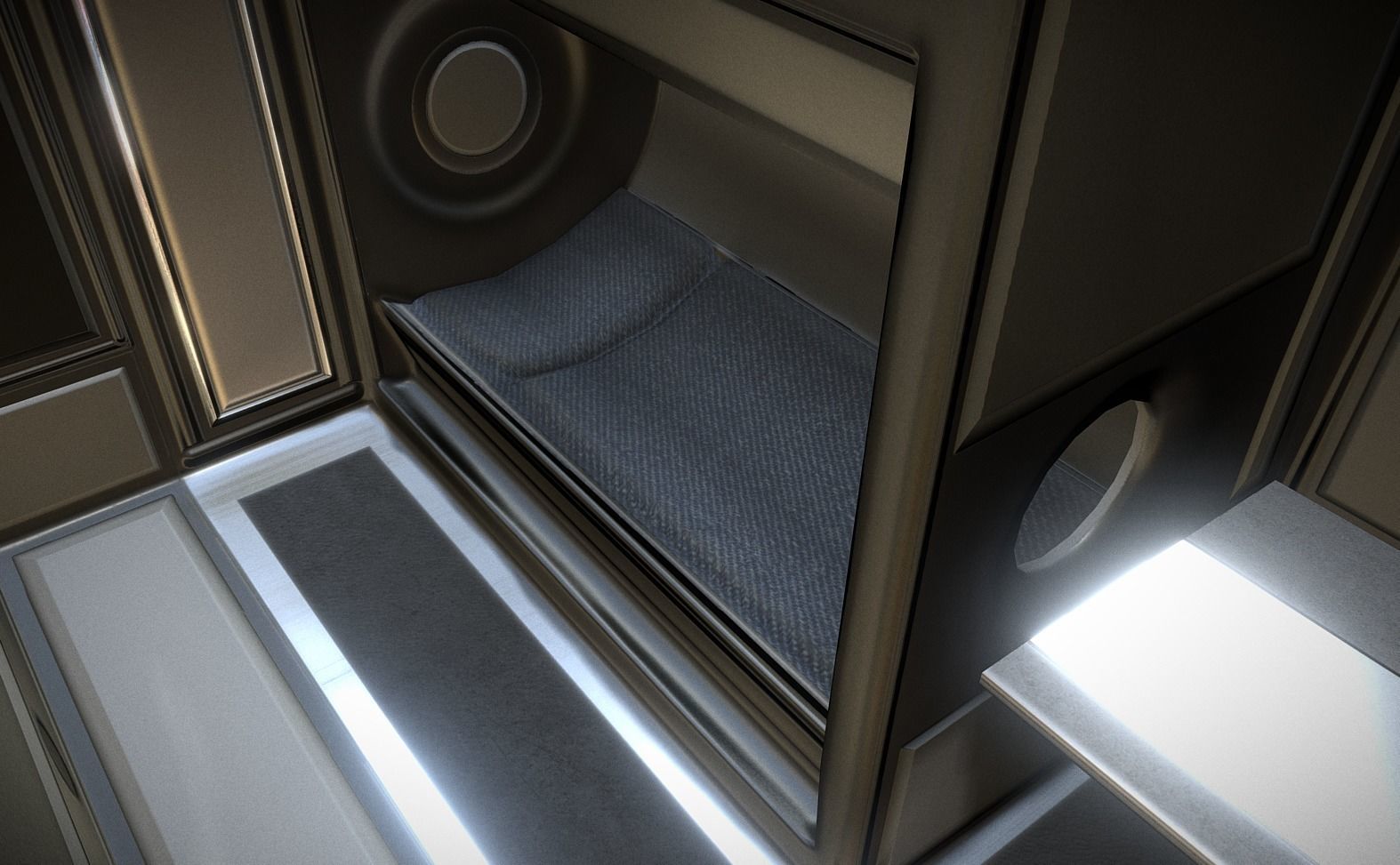 Futuristic Living Module Basic Version Low-poly 3D model_16