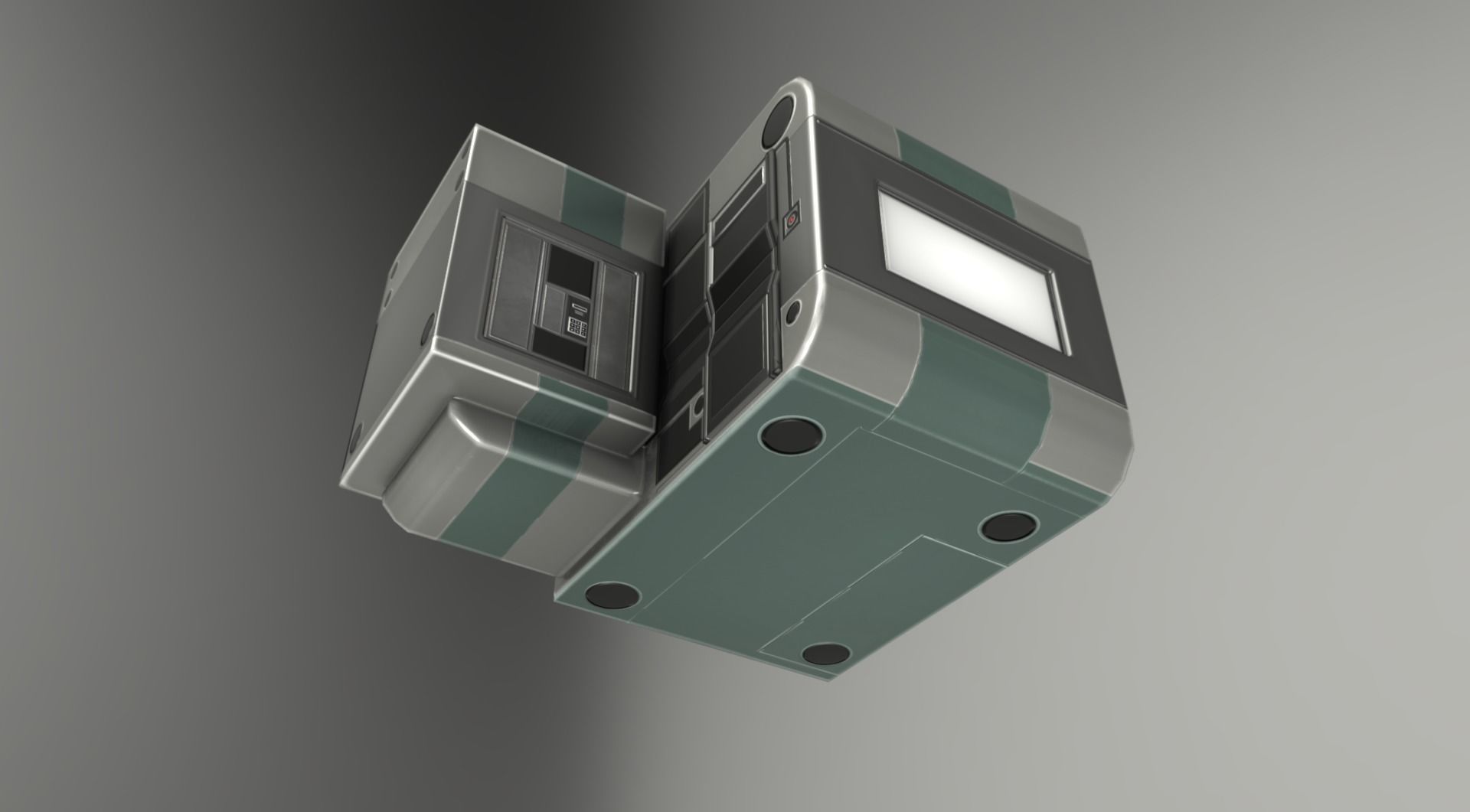Futuristic Living Module Basic Version Low-poly 3D model_10