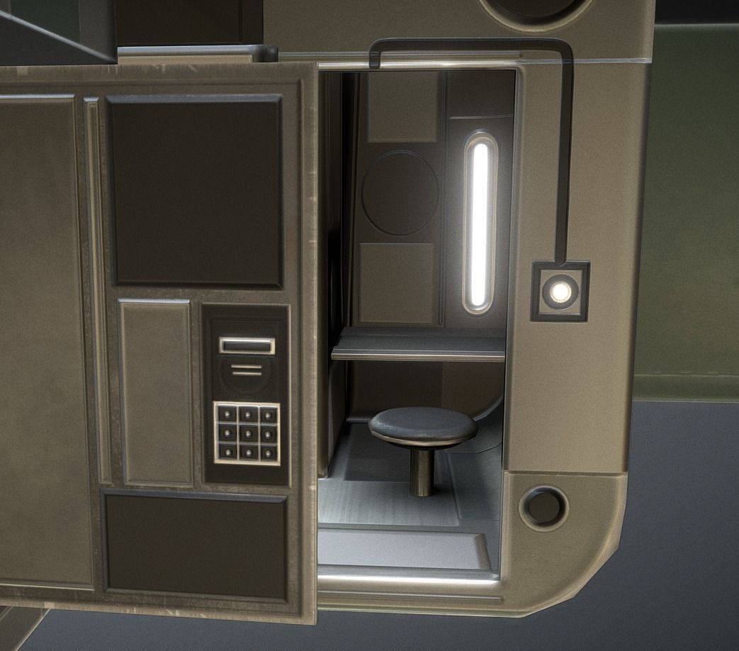 Futuristic Living Module Basic Version Low-poly 3D model_14