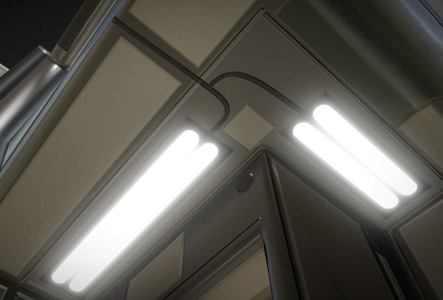 Futuristic Living Module Basic Version Low-poly 3D model_5