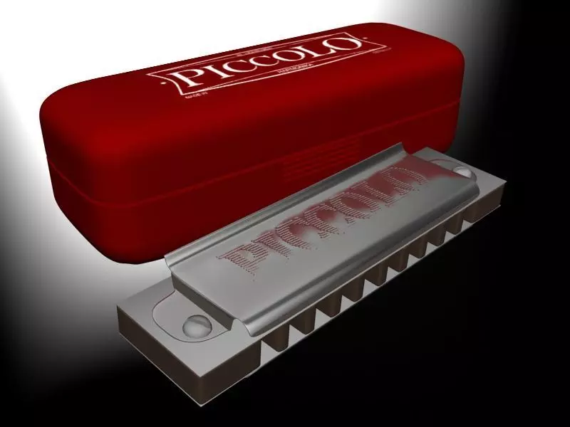 harmonica piccolo Free 3D model