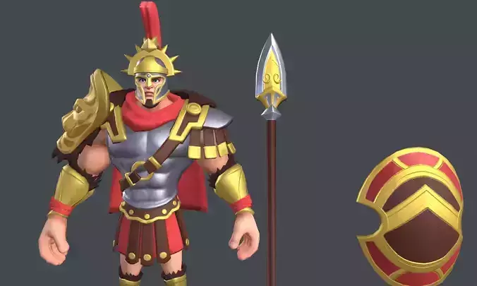 European and American cartoon style warriors