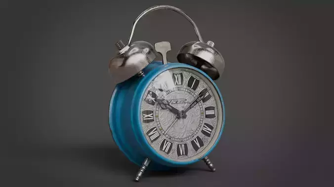 Blue Vintage Alarm Clock