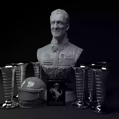 Michael Schumacher F1 Legend Diorama STL