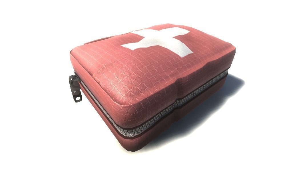 First Aid Medical Kit Low-poly 3D model_0