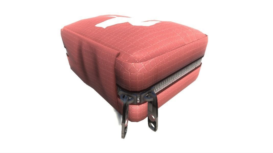 First Aid Medical Kit Low-poly 3D model_2