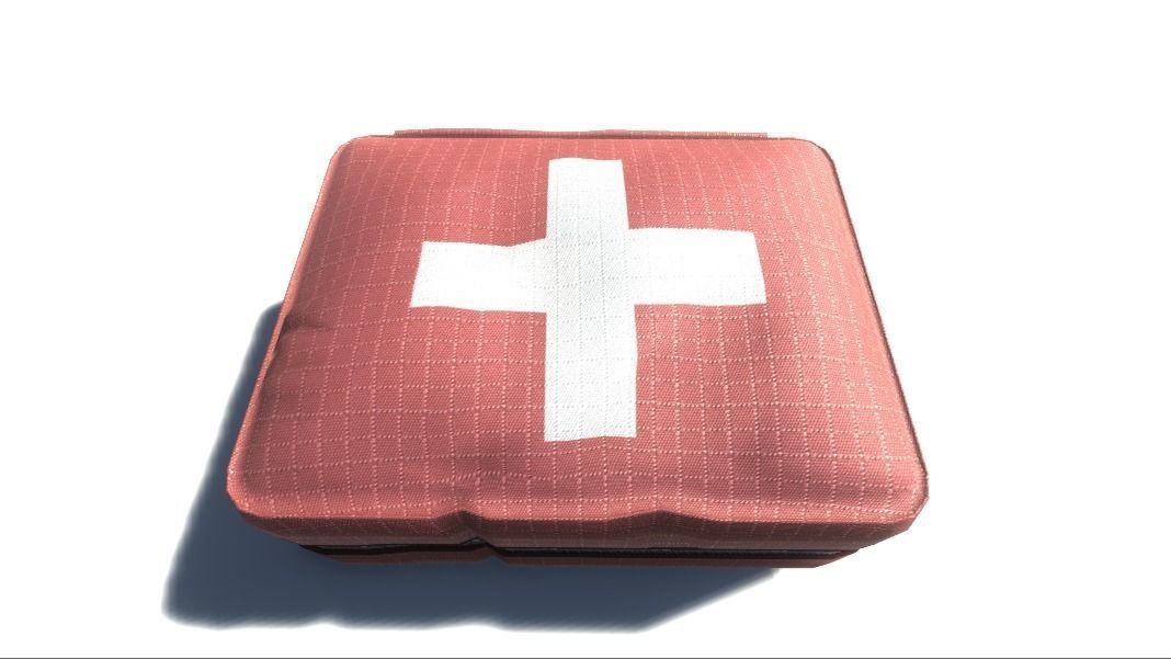 First Aid Medical Kit Low-poly 3D model_1