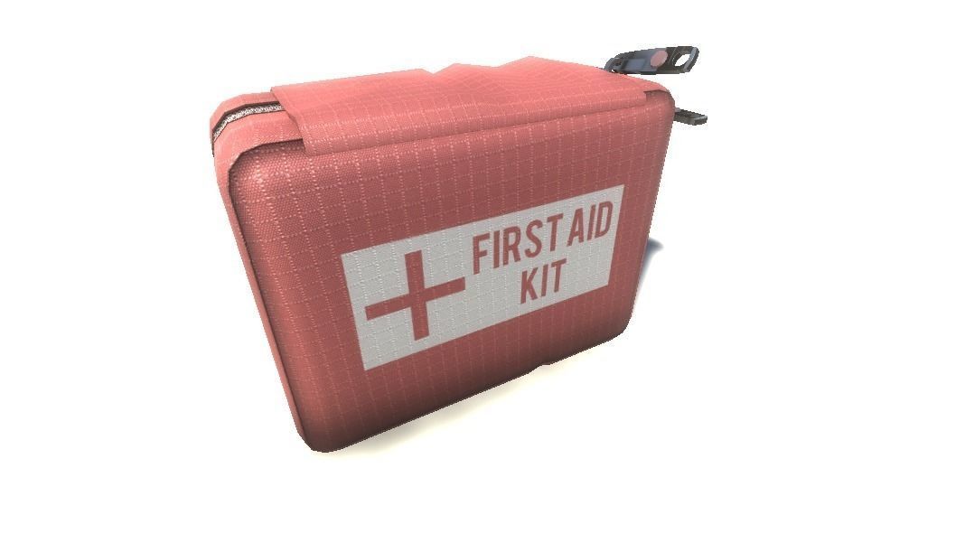 First Aid Medical Kit Low-poly 3D model_4