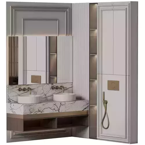 Bathroom furniture N062 in Neoclassic and Modern style