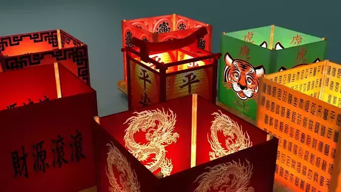 Chinese water lanterns 