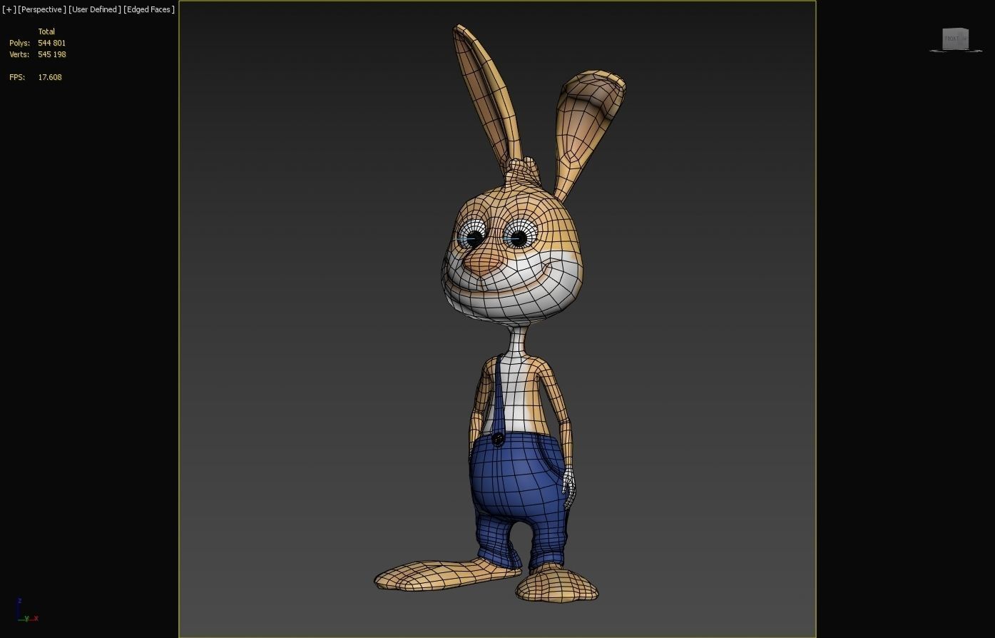 Rabbit Low-poly 3D model_3