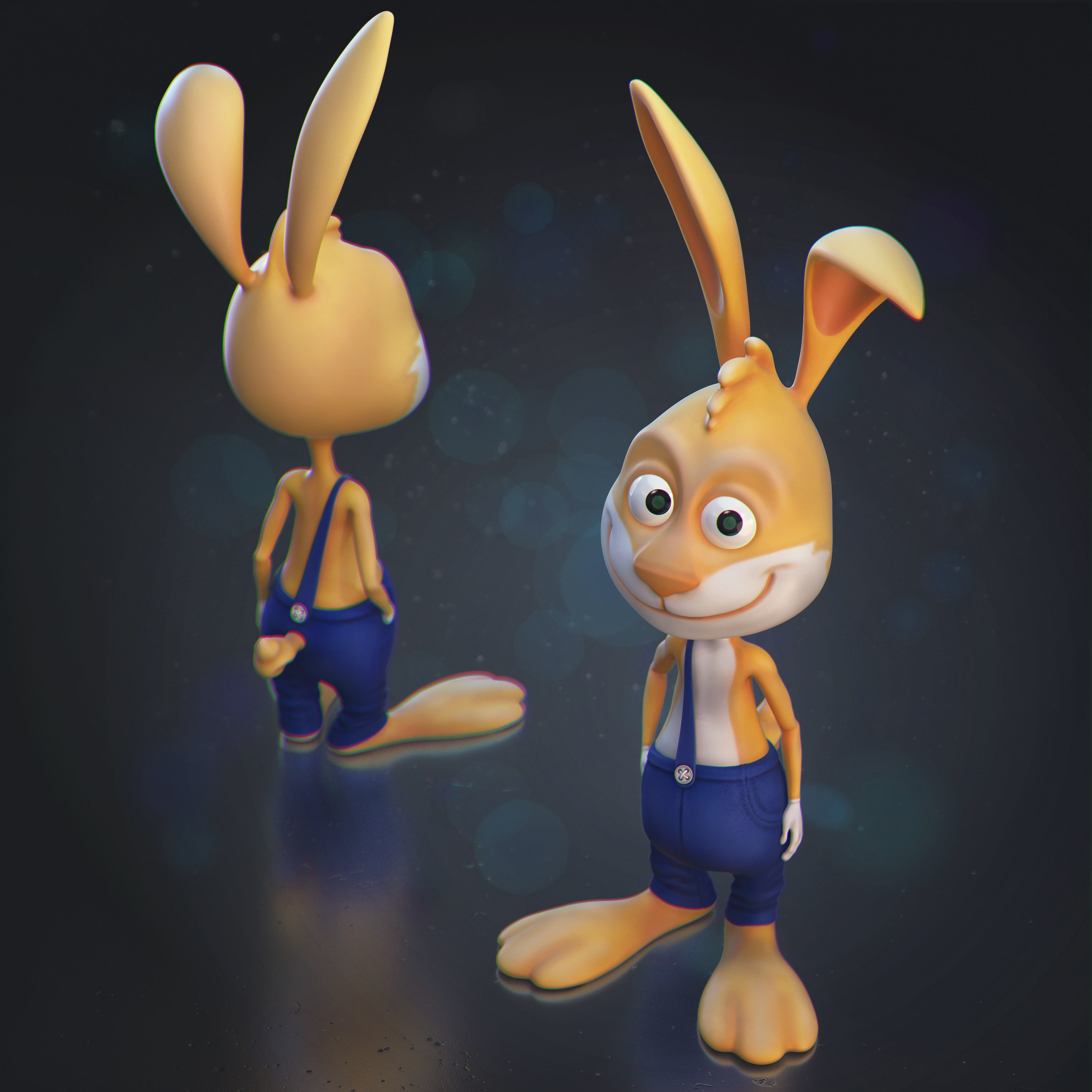 Rabbit Low-poly 3D model_1
