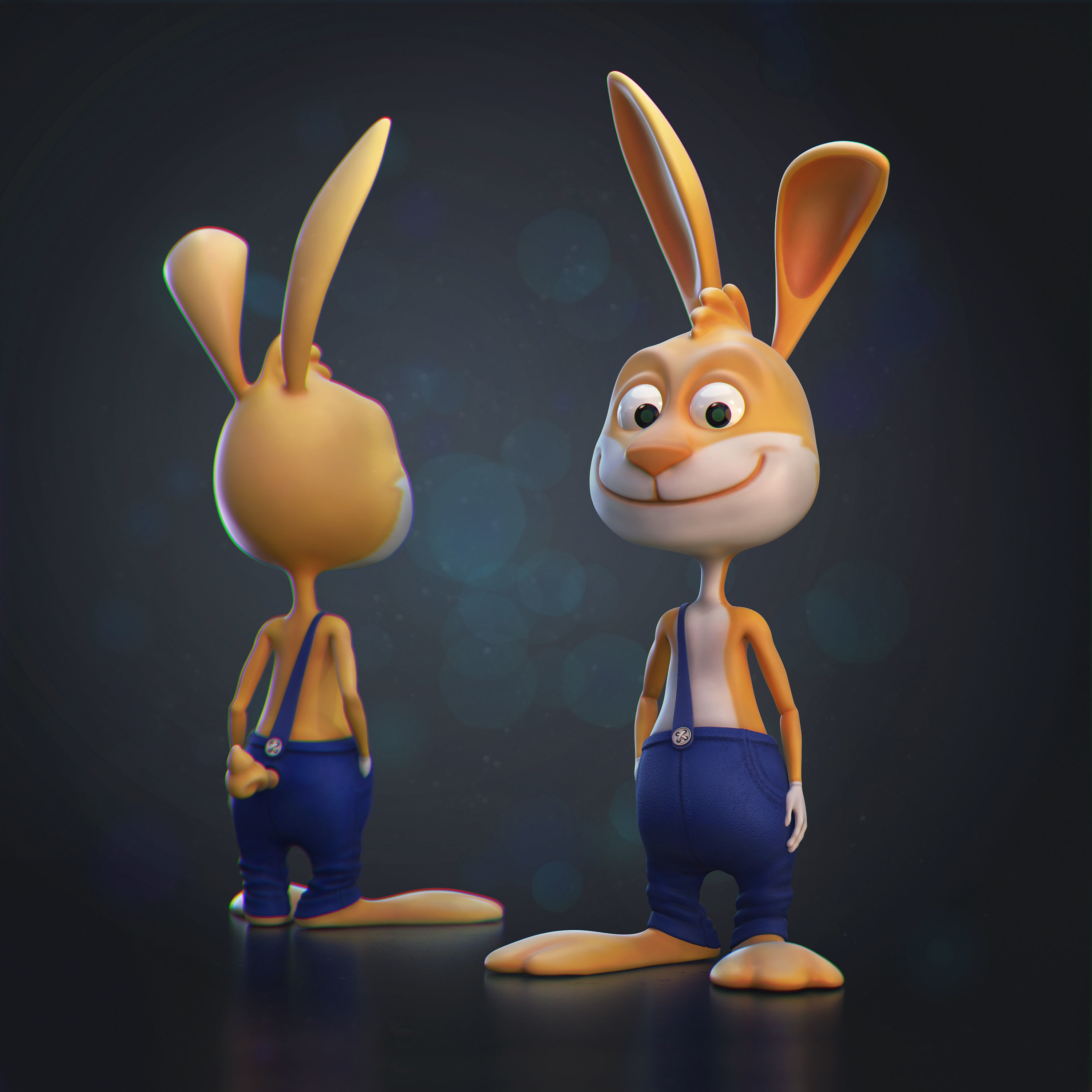 Rabbit Low-poly 3D model_0