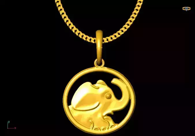 Elephent pendant charms - one inch pendant