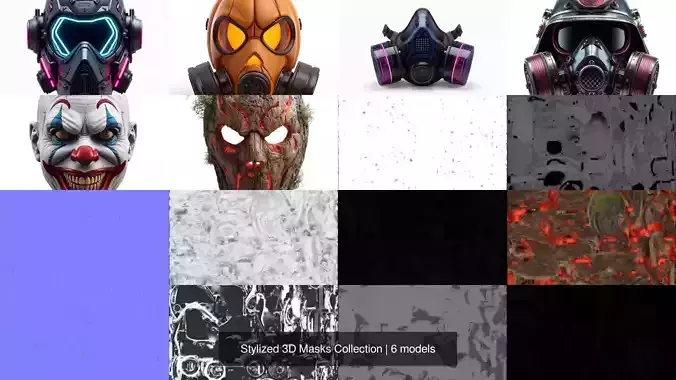 Stylized 3D Masks Collection