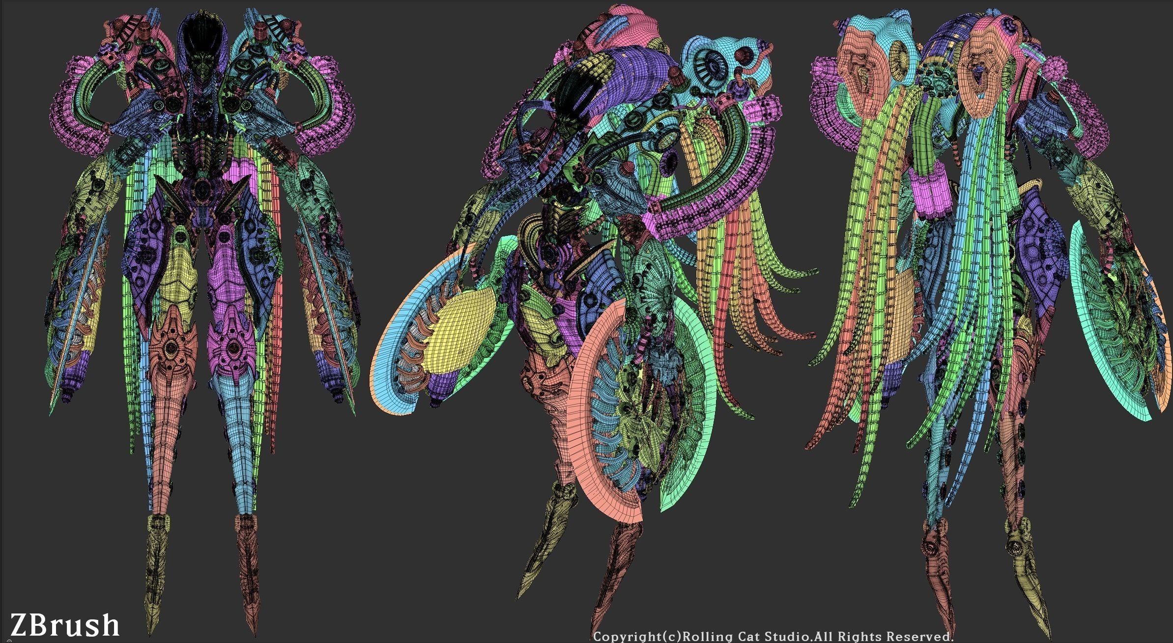 RPG Game Character machine A 3D model_0