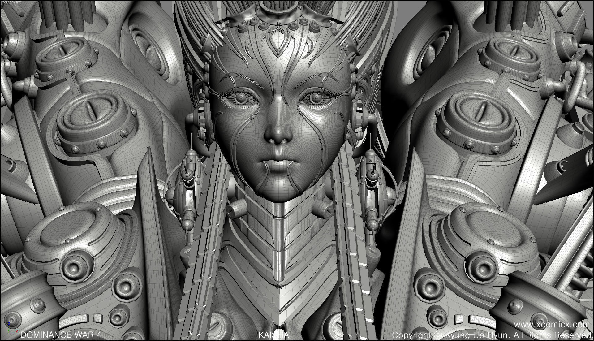 RPG Game Character machine A 3D model_3