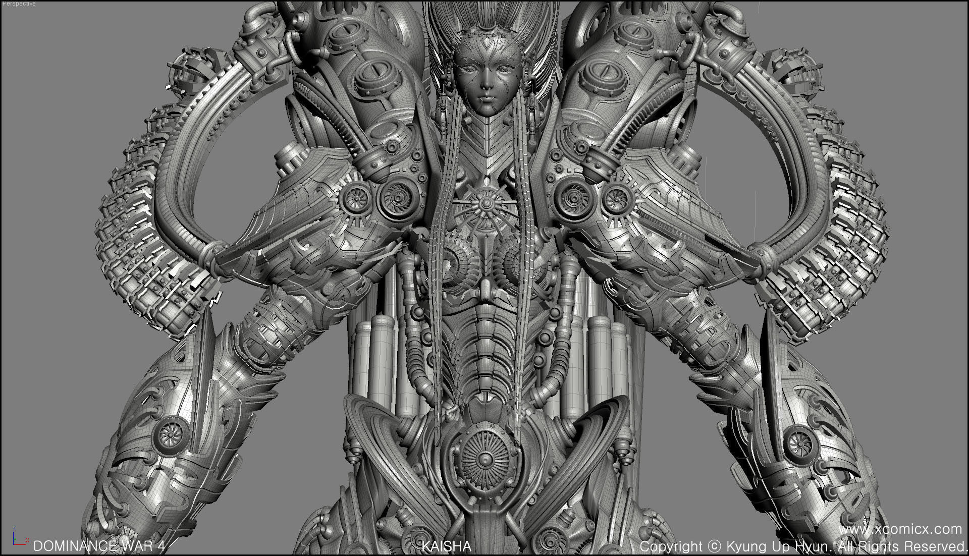 RPG Game Character machine A 3D model_5