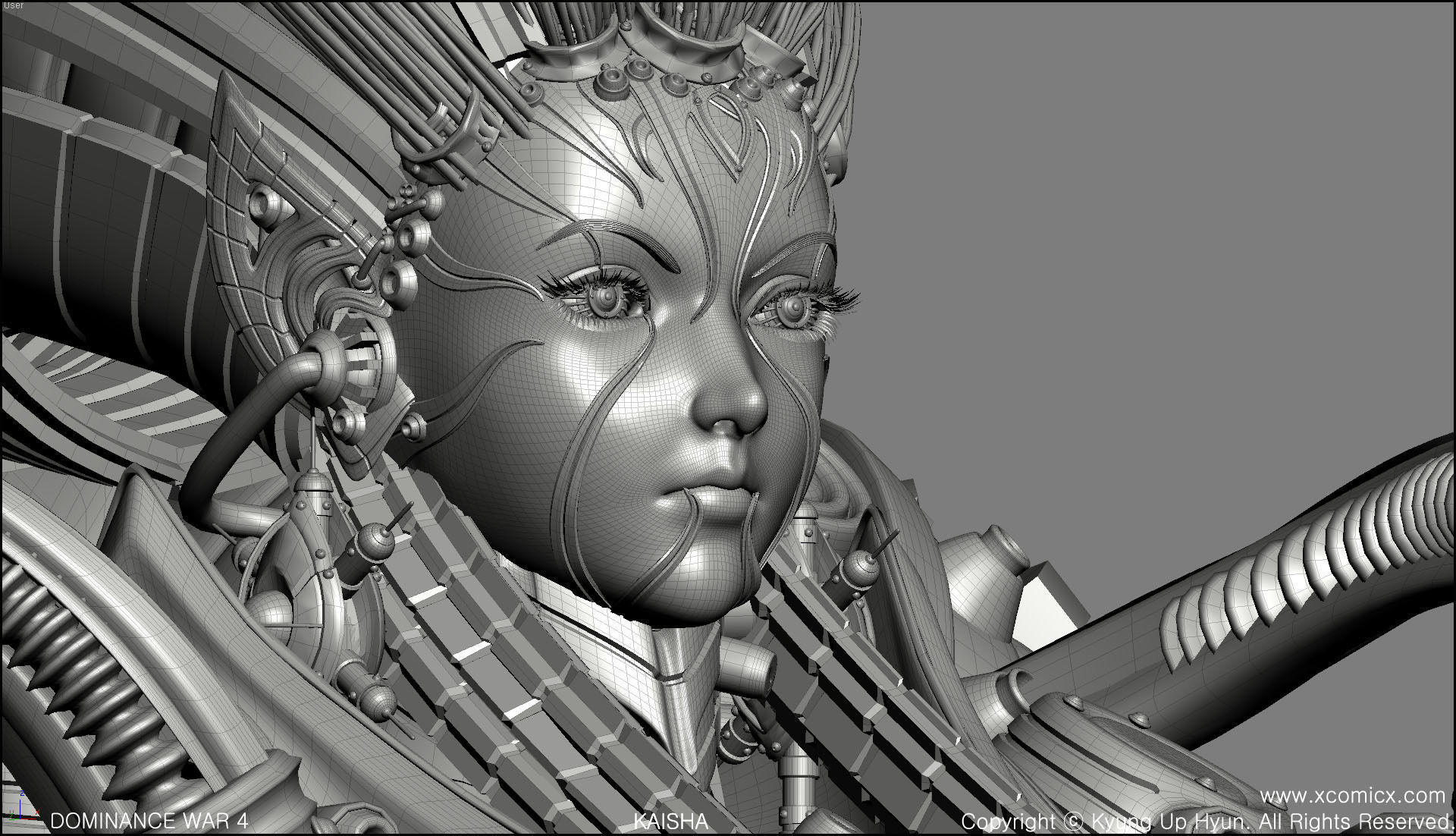 RPG Game Character machine A 3D model_4