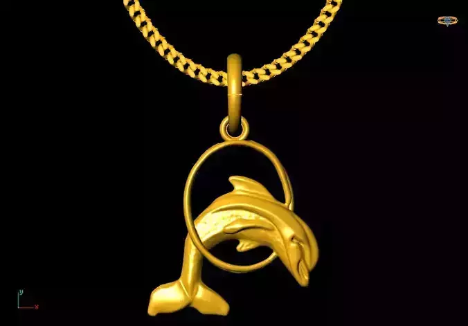 Dolphain pendant charms - one inch pendant