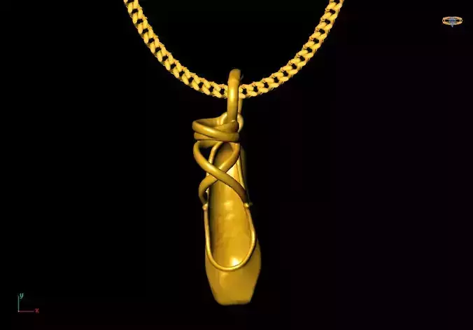 Ballerina shoes pendant charms - one inch pendant