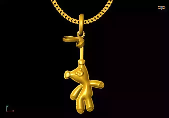 Mr bean teddy bear pendant charms - one inch pendant