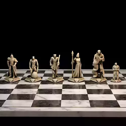 Medieval Knight Chess Set Chivalry Armor Legends