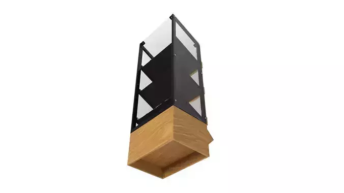 Bakery stand with salty pastries 3D model 5