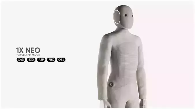 1X Neo Robot 3D Model for Element 3D And Cinema 4D 3D model