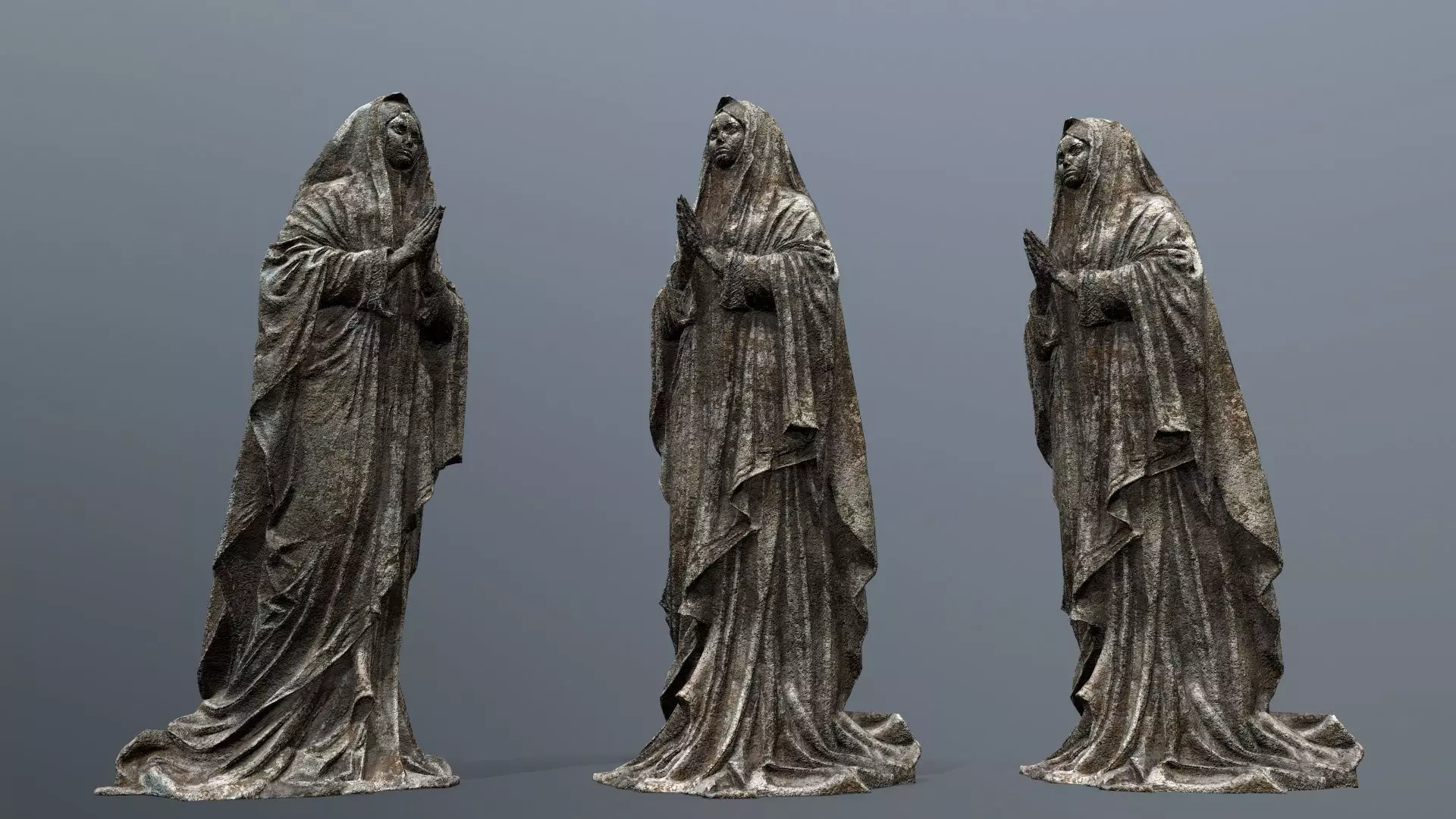 Woman Statue Low-poly 3D model